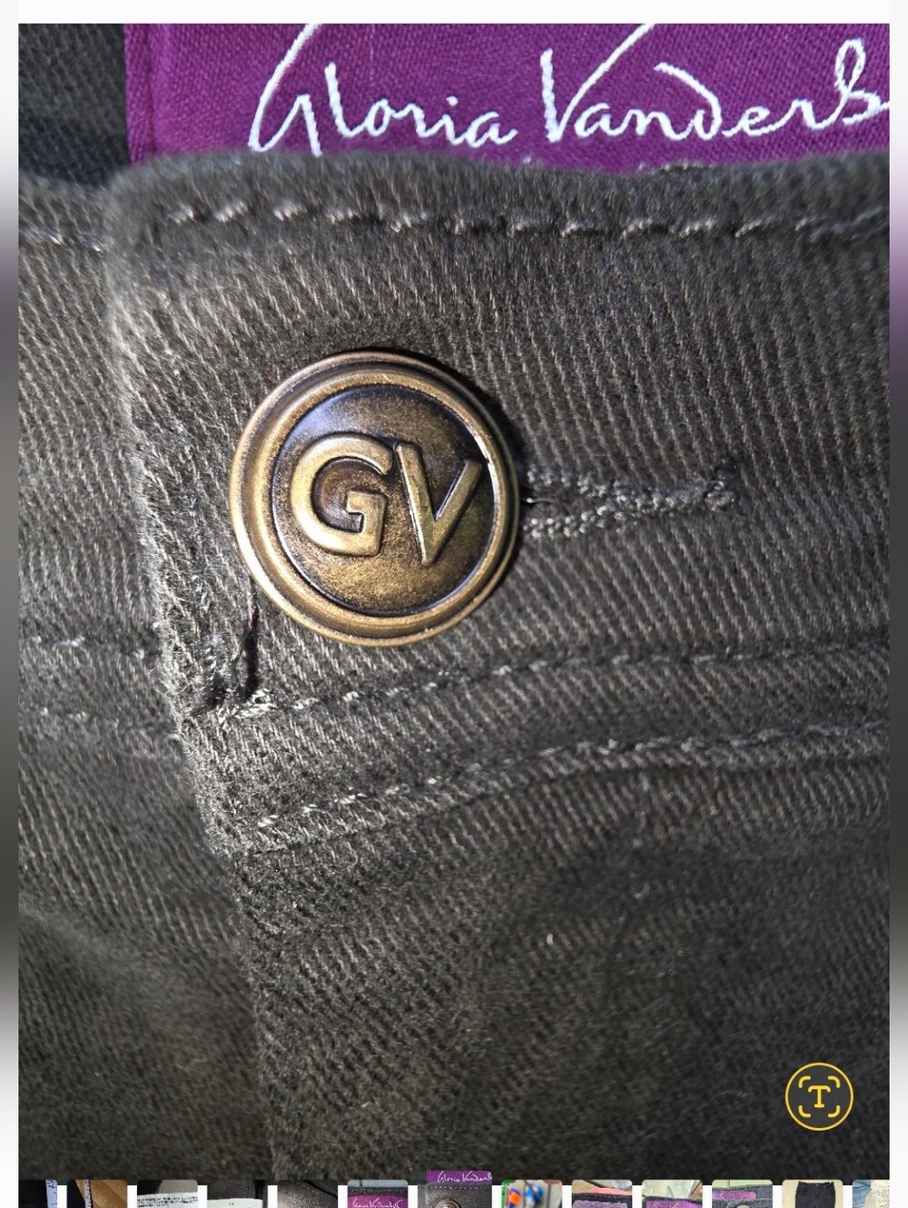 Gloria Vanderbilt Black Straight Leg Jeans Size 14 #JEA8 - Picture 3 of 9